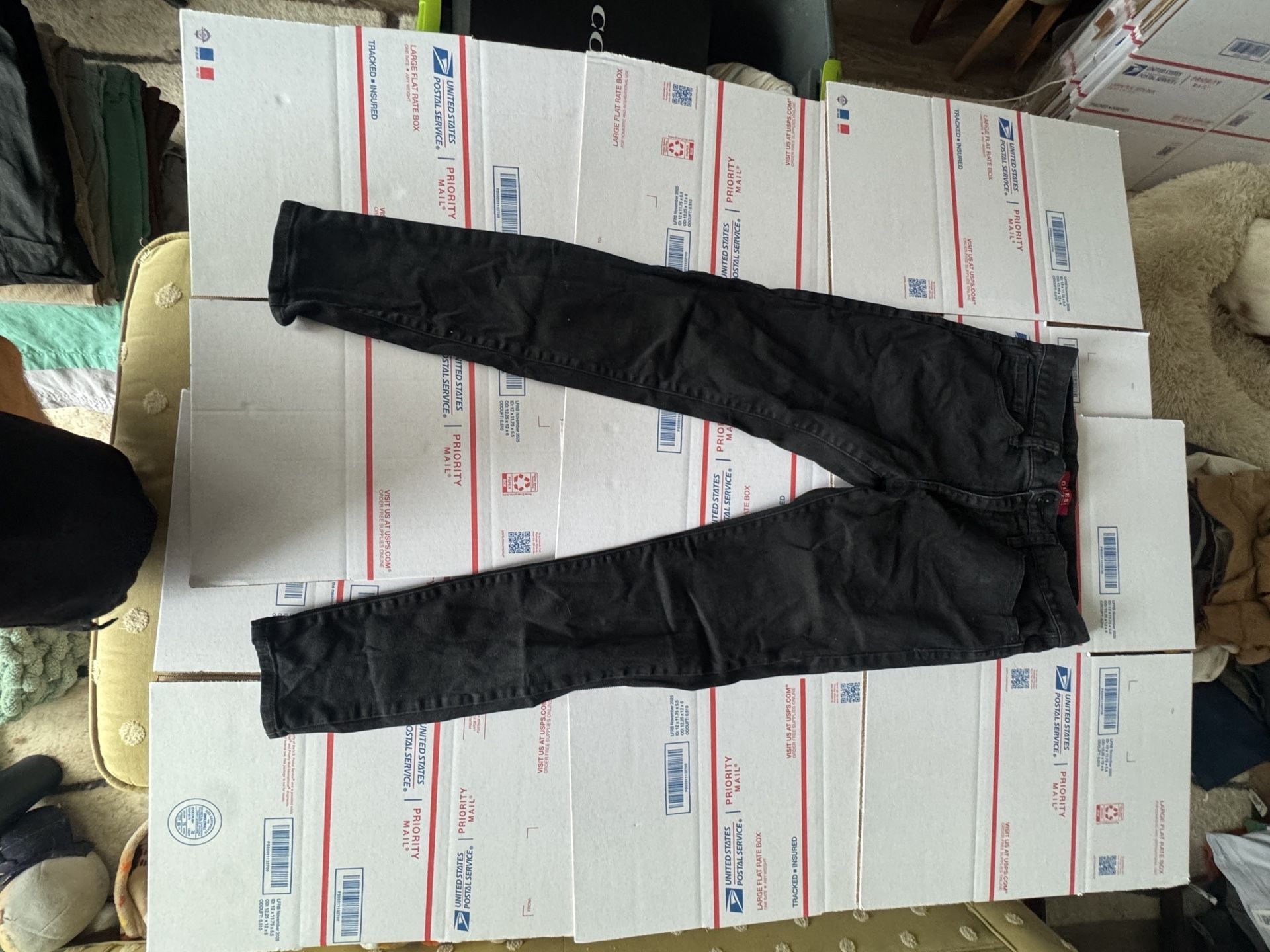 Guess Modern Skinny Avalon Fit Jeans Black Size 27x28 2