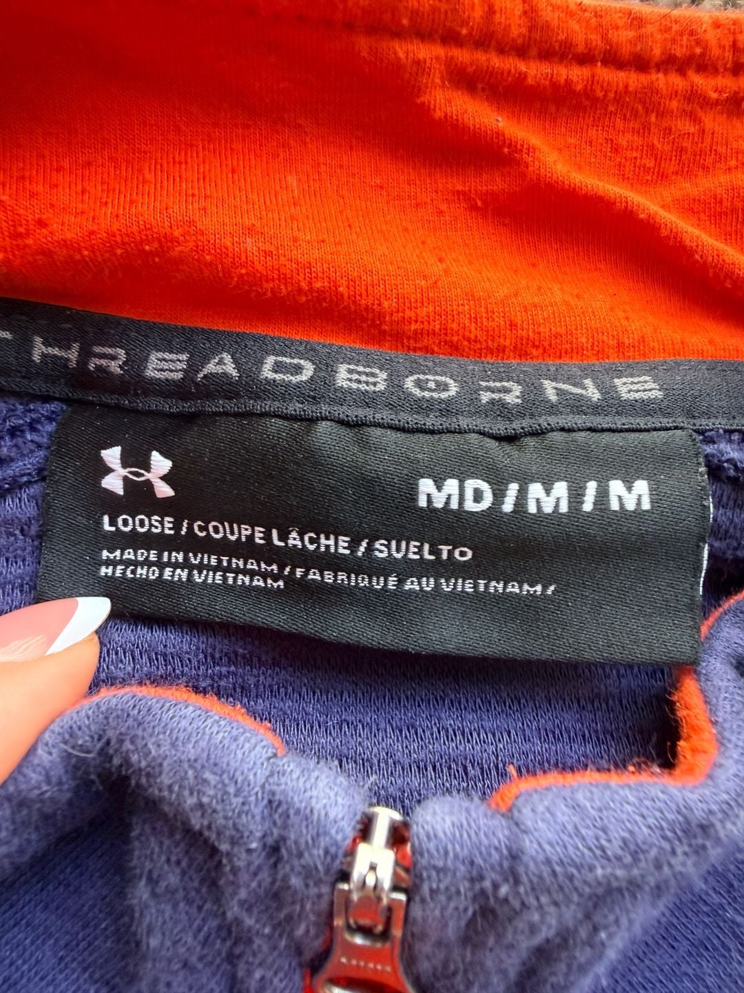 Under Armour Auburn Threadborne 1/4 Zip Pullover Size MD 3
