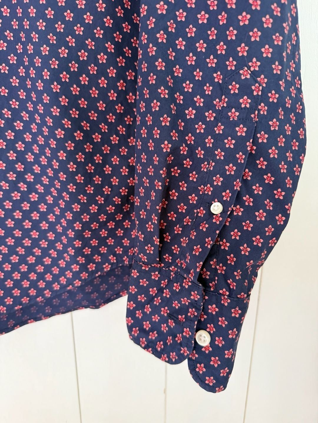 J.Crew Secret Wash Shirt Size M Floral Print Organic Cotton 6