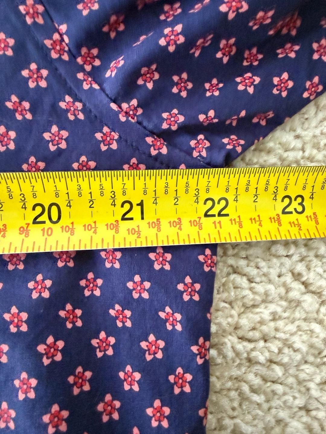 J.Crew Secret Wash Shirt Size M Floral Print Organic Cotton 8