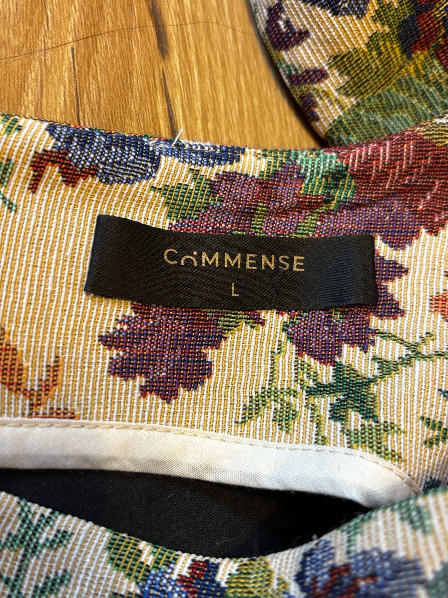 NWT COMMENSE Vintage Floral Tapestry Square Neck Mini Dress in size Large. 5
