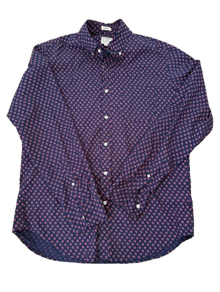 J.Crew Secret Wash Shirt Size M Floral Print Organic Cotton 13