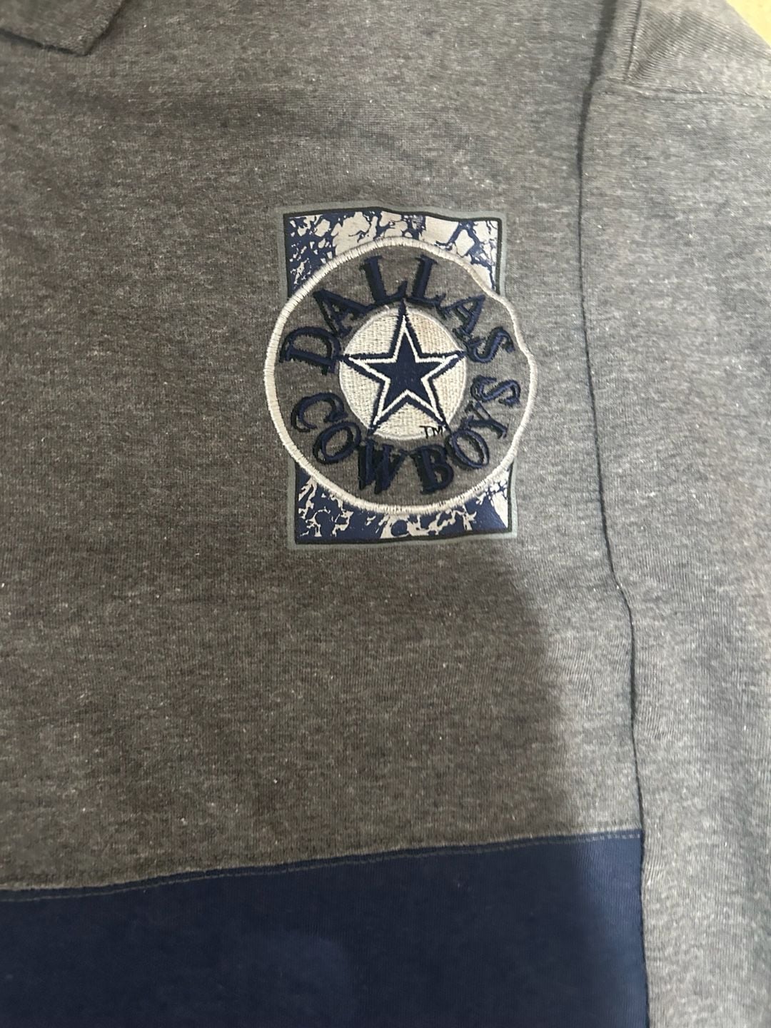 Starter Dallas Cowboys Long Sleeve Rugby Shirt Size L Vintage 3
