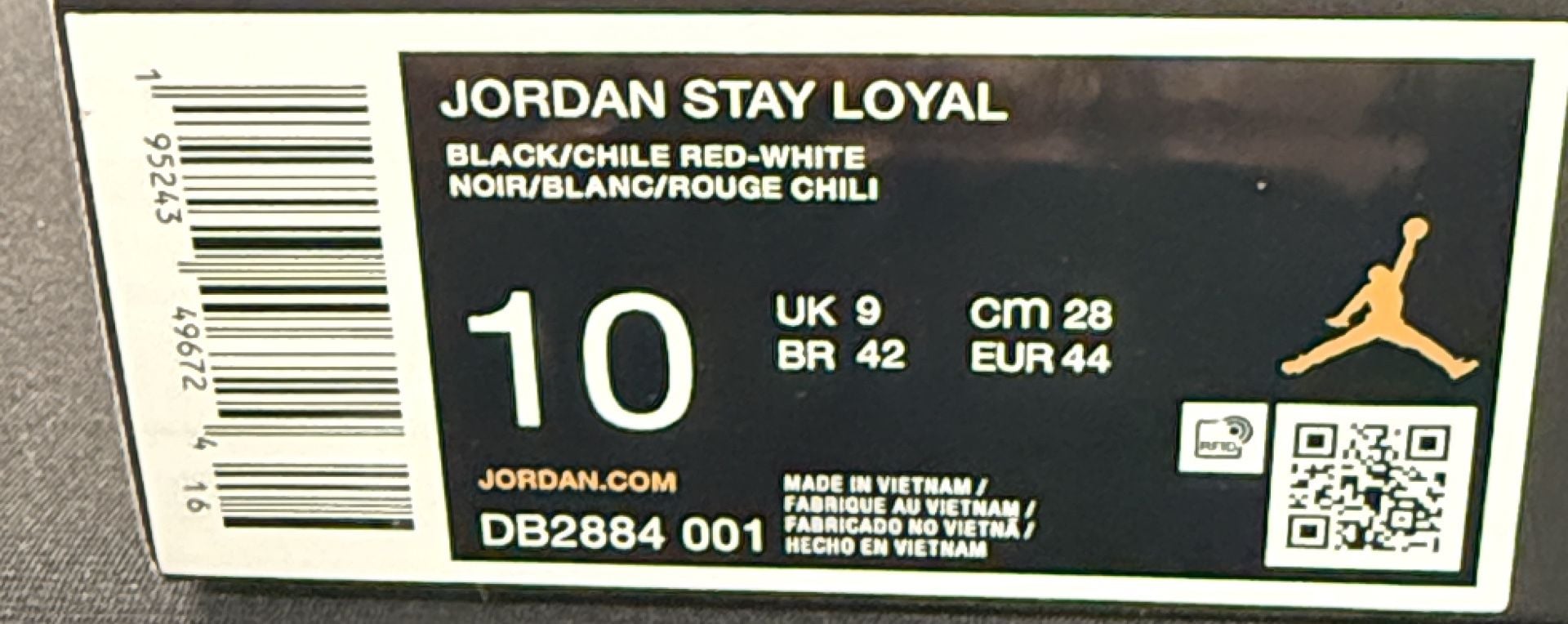 Jordan Stay Loyal Size 10 Black Chile Red White DB2884-001 6