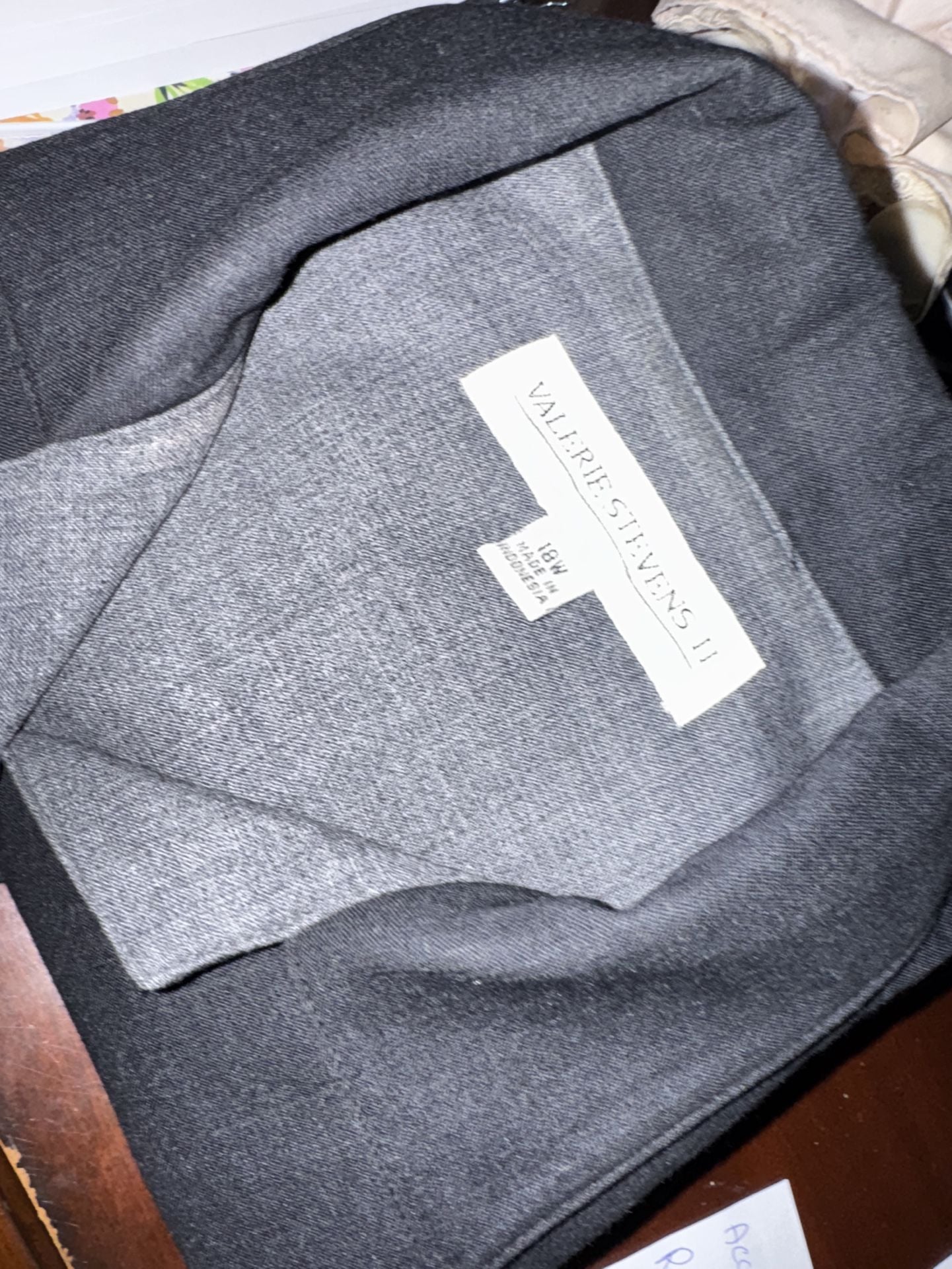 Valerie Stevens II 90% Wool (Blend) Button Up Blazer Jacket Size 18W Black 3