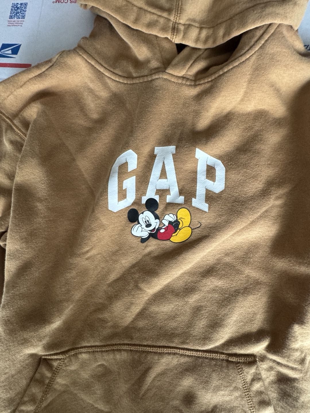 Gap x Disney Mickey Mouse Kids Hoodie XXL 14-16 Tan Brown 3