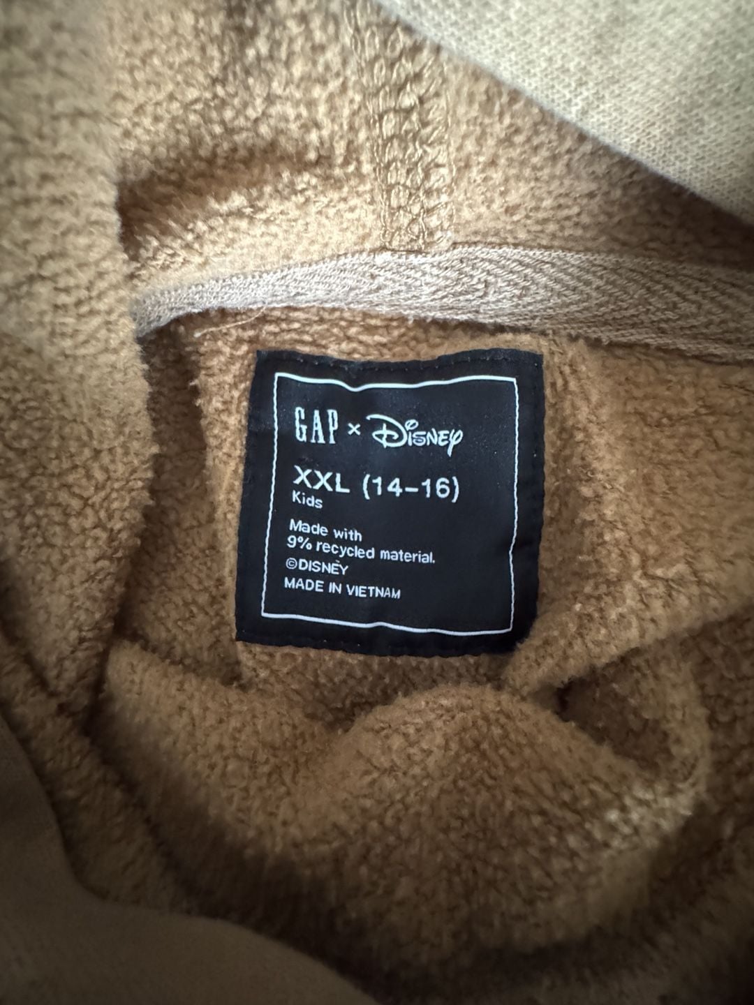Gap x Disney Mickey Mouse Kids Hoodie XXL 14-16 Tan Brown 4