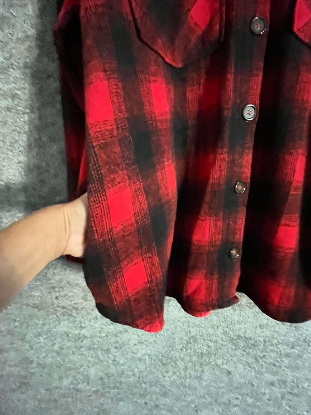 Time and Tru Flannel Shacket Size XXXL (22) Red Black Plaid Buffalo 003-172 4