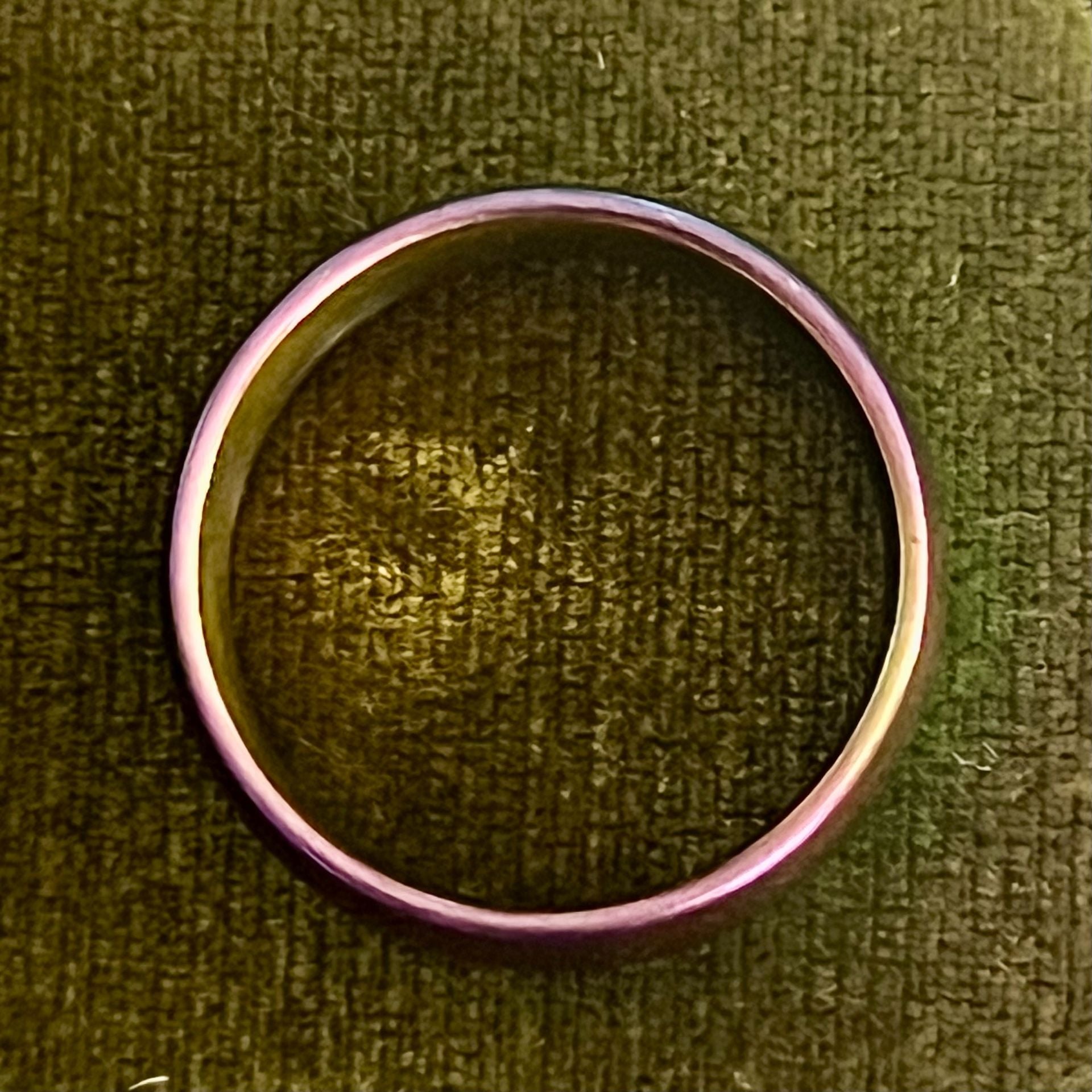 Rainbow Stainless Steel Dome Band Ring Multi-color Plated 6mm Size 8 5