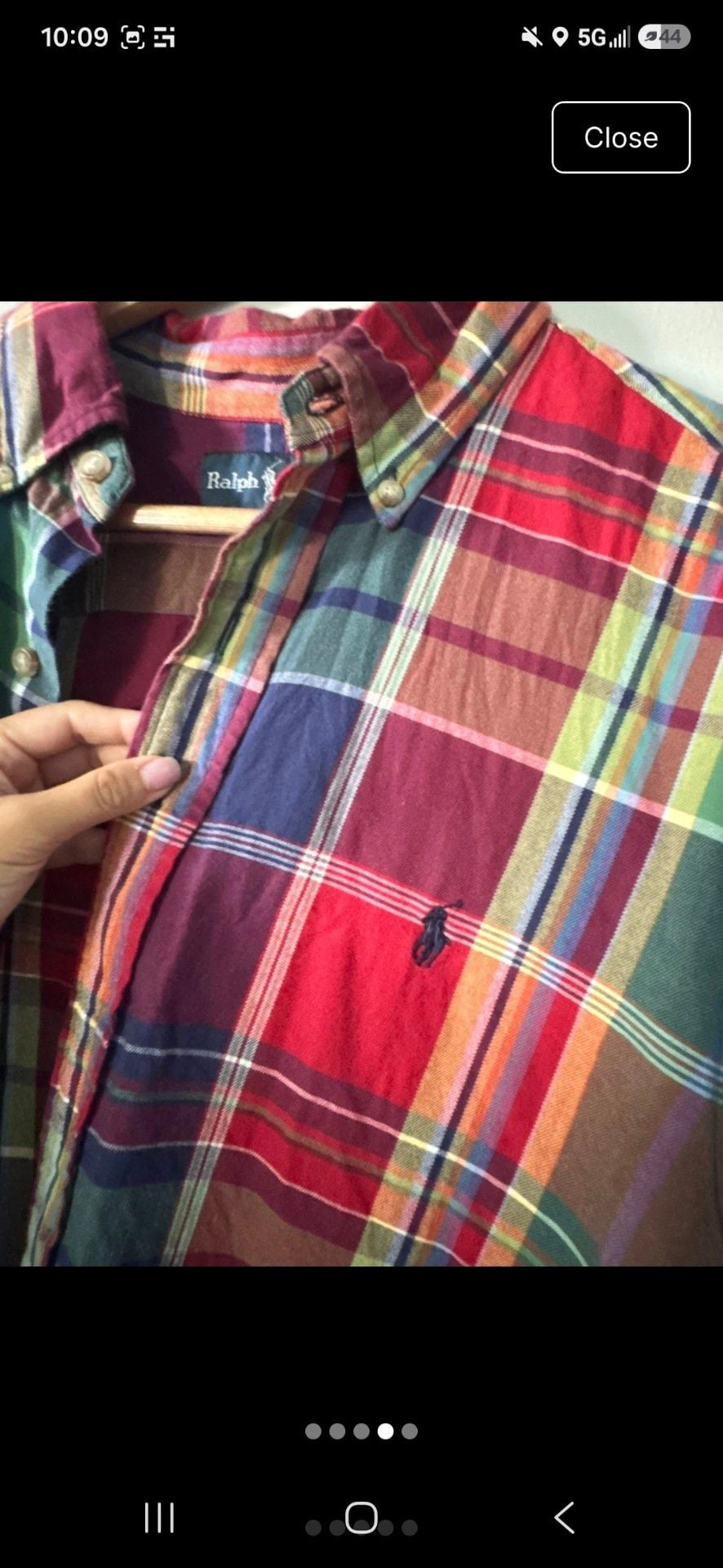 Ralph Lauren Plaid Button Down Shirt Size M Multicolor Cotton 3