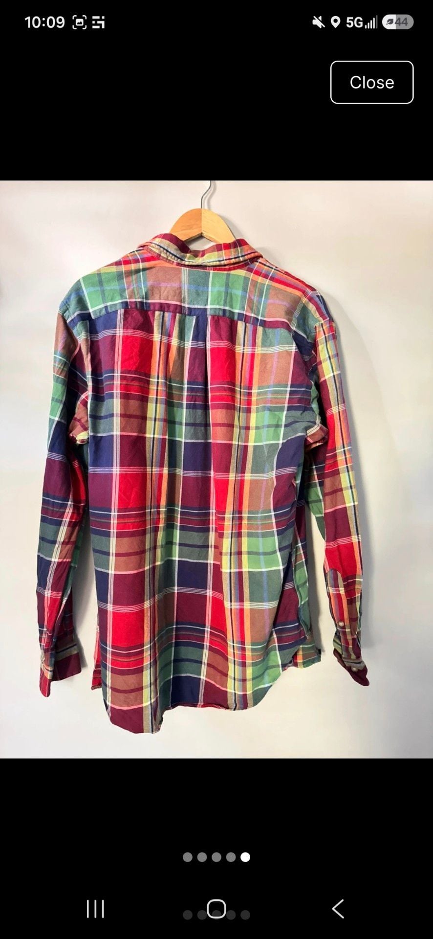 Ralph Lauren Plaid Button Down Shirt Size M Multicolor Cotton 4