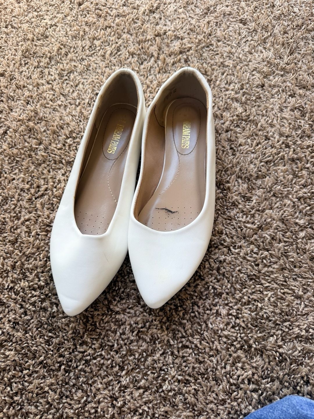 Dream Pairs Flats Size 11 White Pointed Toe Slip-On Shoes 3