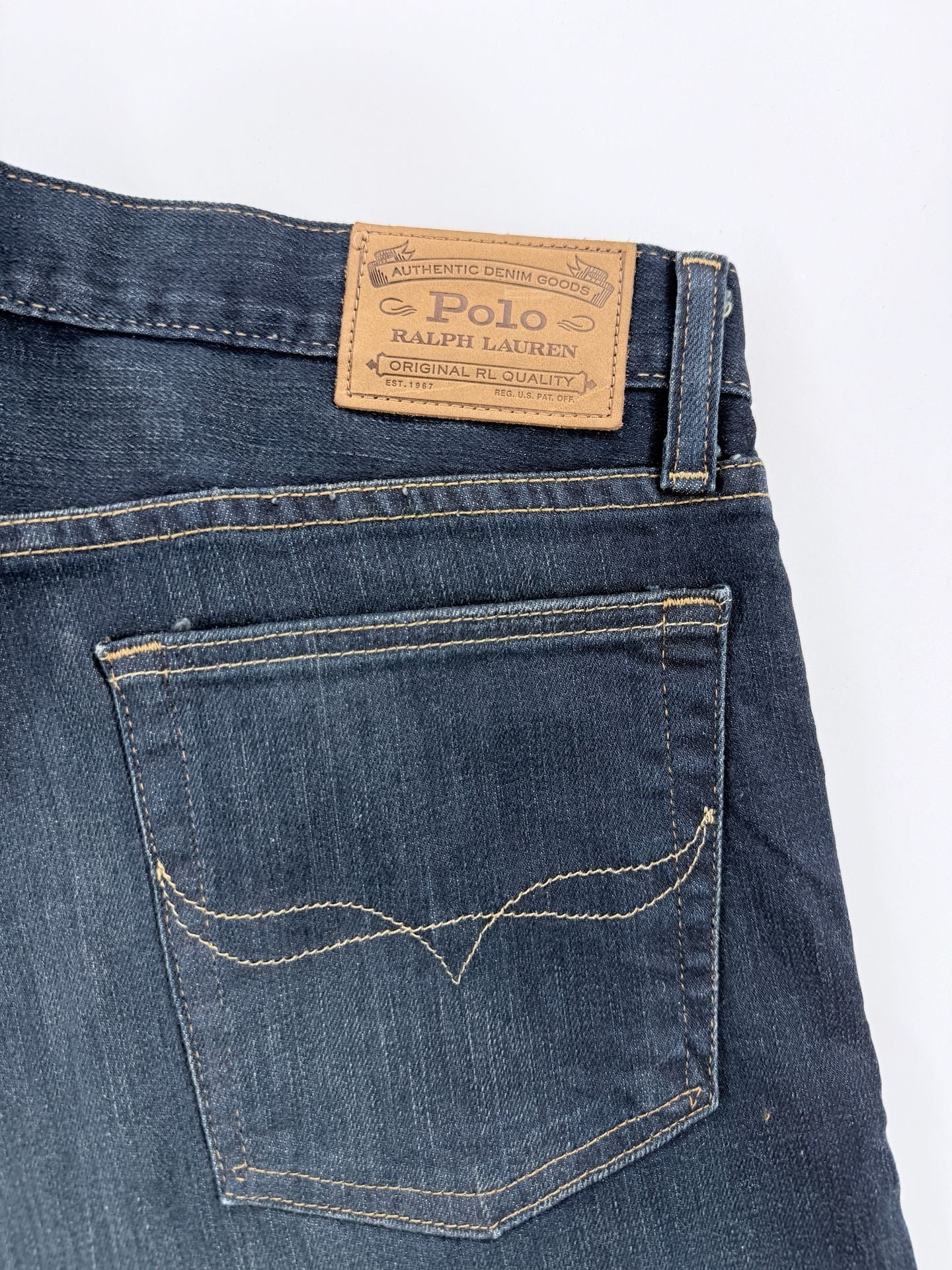 NWT Polo Ralph Lauren Stretch Slim Straight Jeans Size 34X30 Blue 2