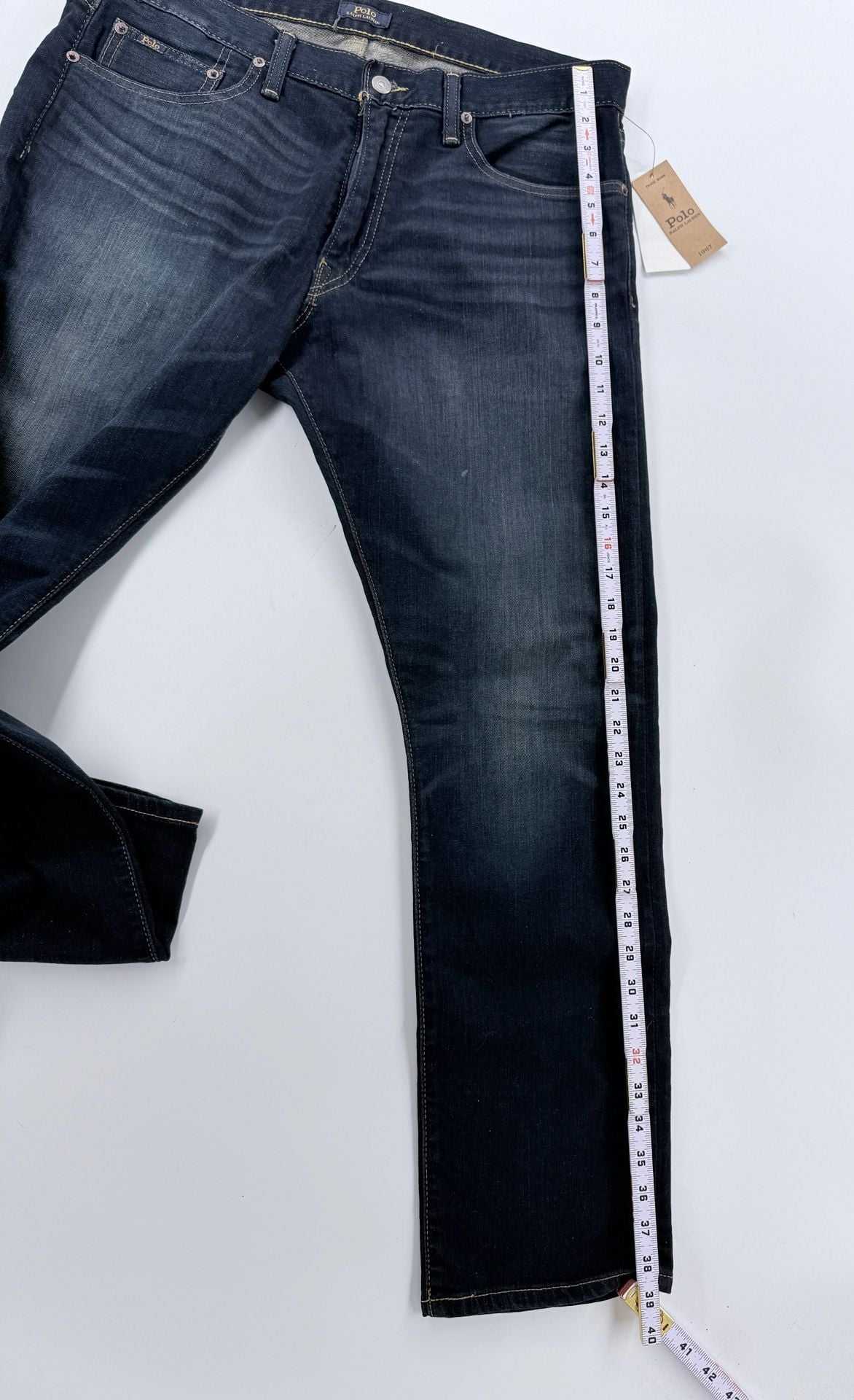 NWT Polo Ralph Lauren Stretch Slim Straight Jeans Size 34X30 Blue 7