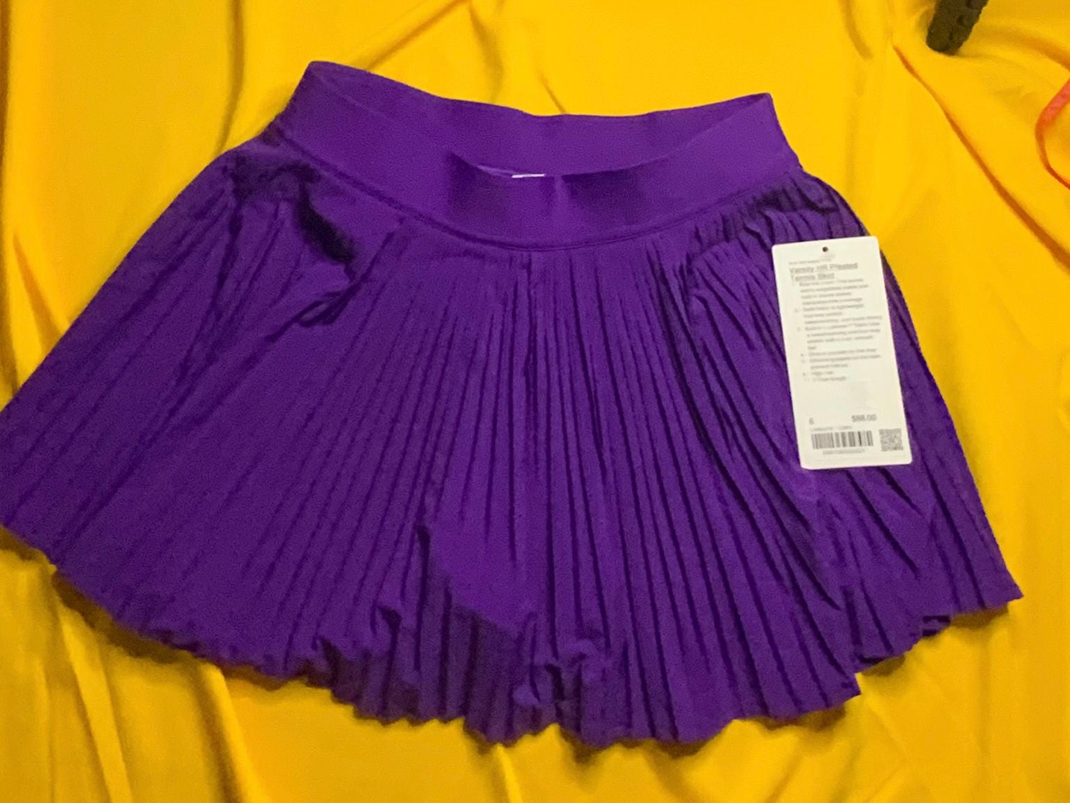 NWT Lululemon Varsity HR Pleated Tennis Skirt Women Size 6 Purple 2
