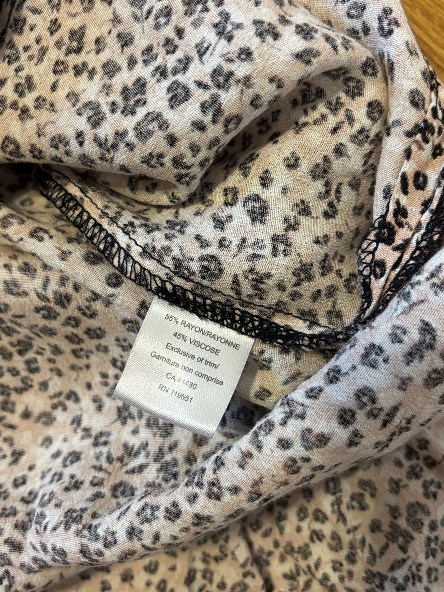 Gentle Fawn Leopard Print Tie Front Smocked Maxi Dress XS 7