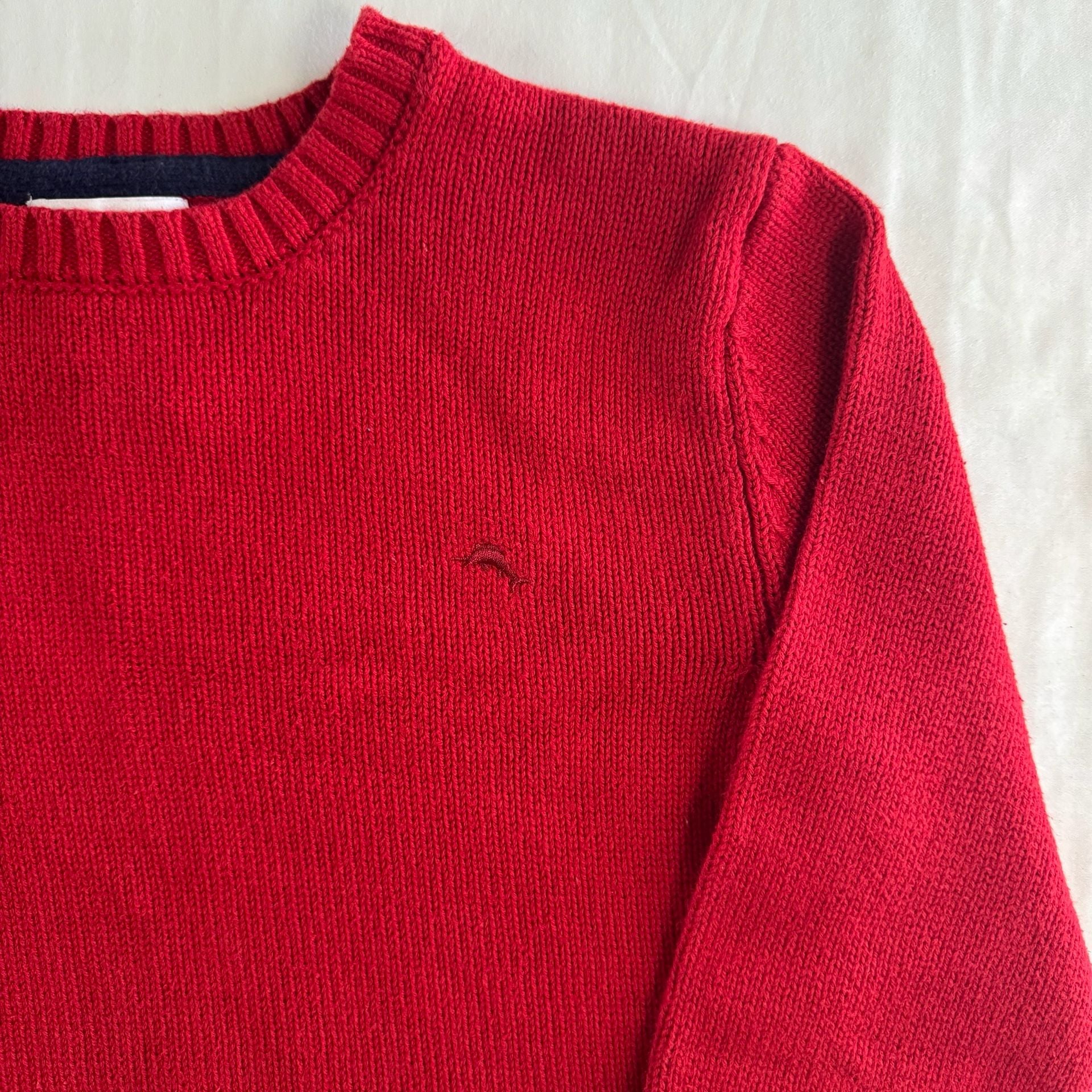 Tommy Bahama Sweater kids Size S (8) Red Long Sleeve Crewneck 3