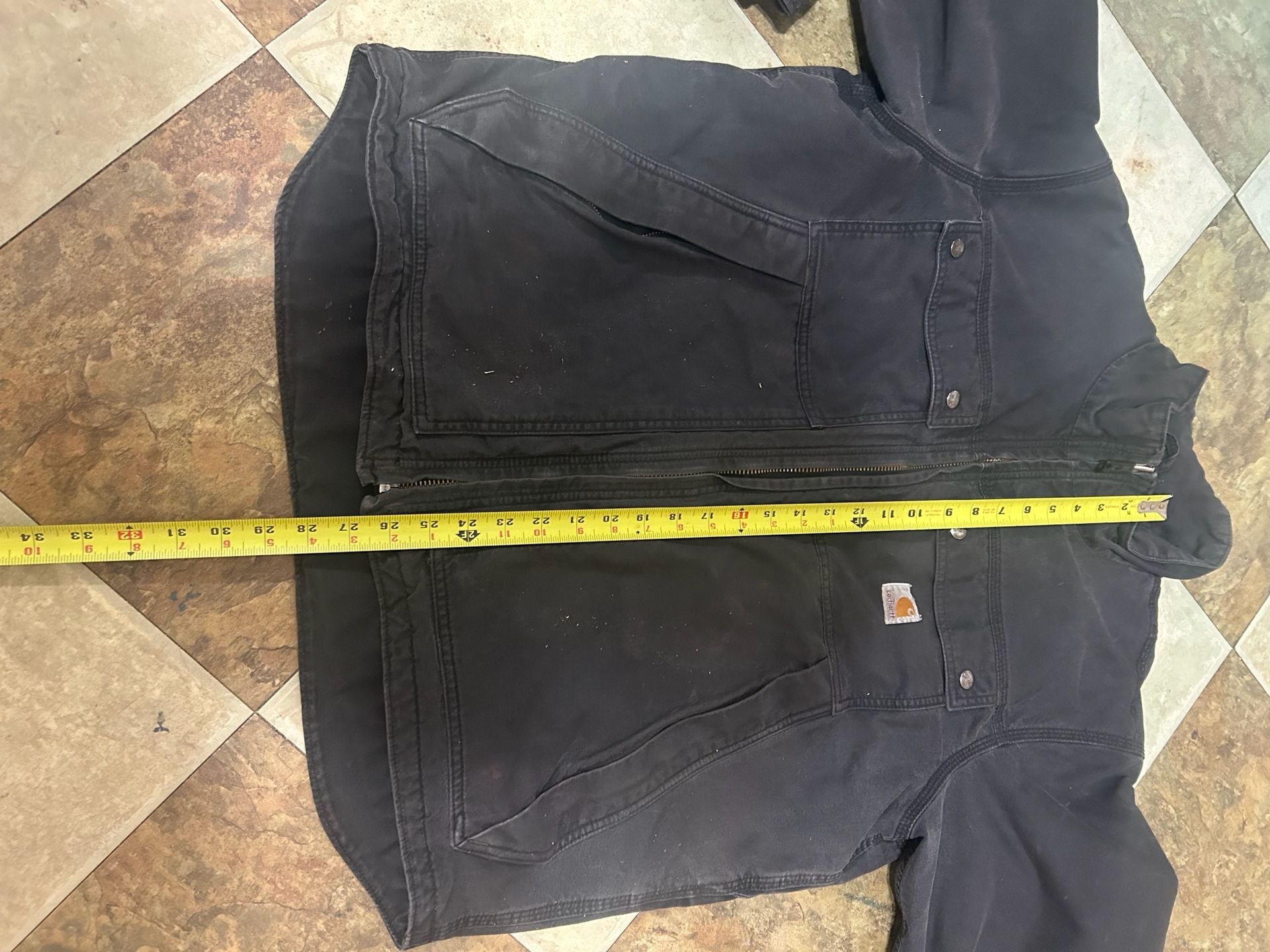Carhartt J293 Jacket Size L Black Quilted Insulated Workwear Coat 5