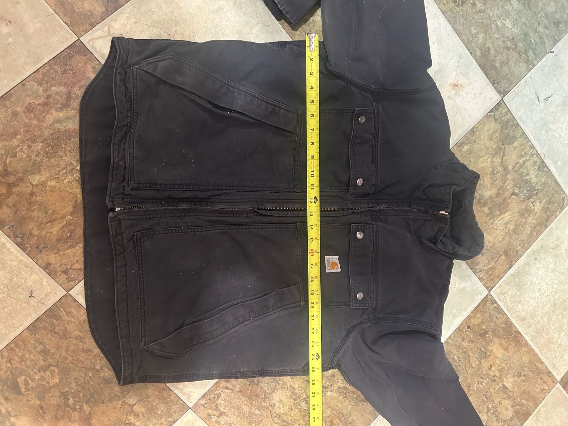 Carhartt J293 Jacket Size L Black Quilted Insulated Workwear Coat 6