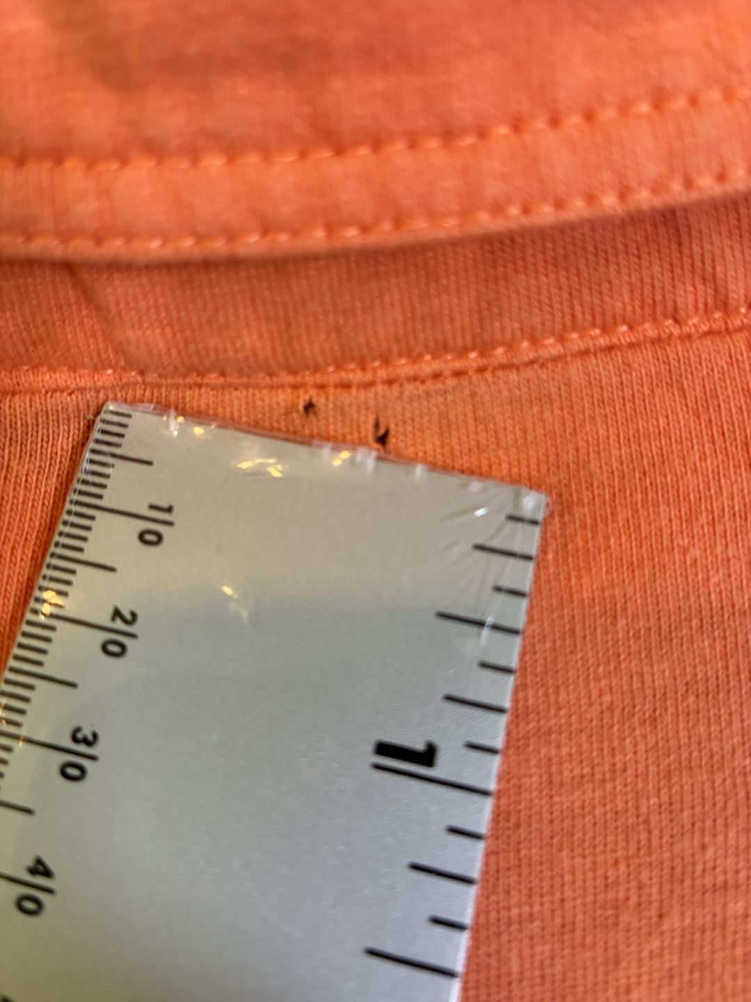 Pinholes in Collar Johnnie-O Original Four-Button Polo Size L Orange 7