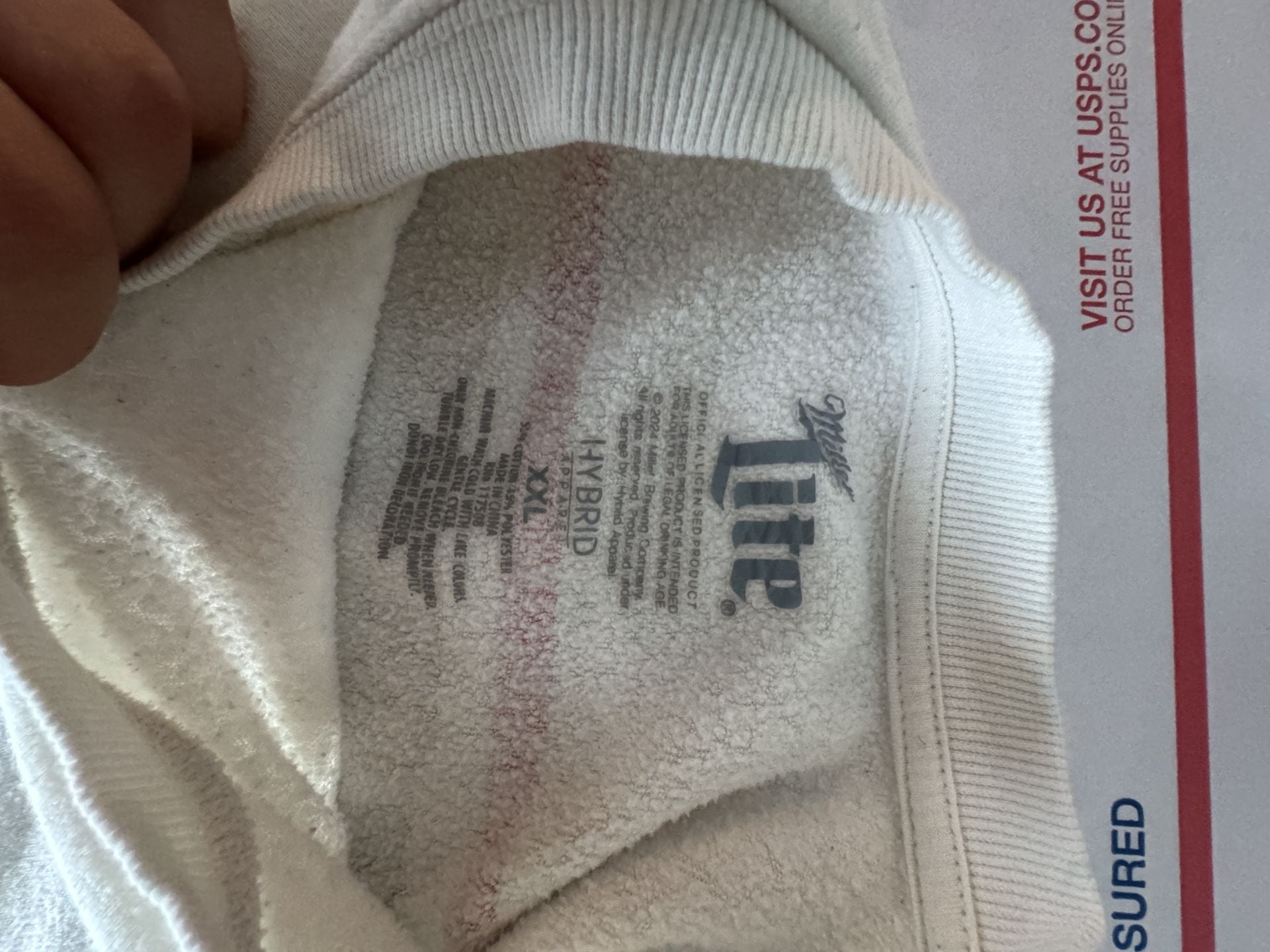 Miller Lite Sweatshirt Size XXL White The Original Pilsner Graphic 4