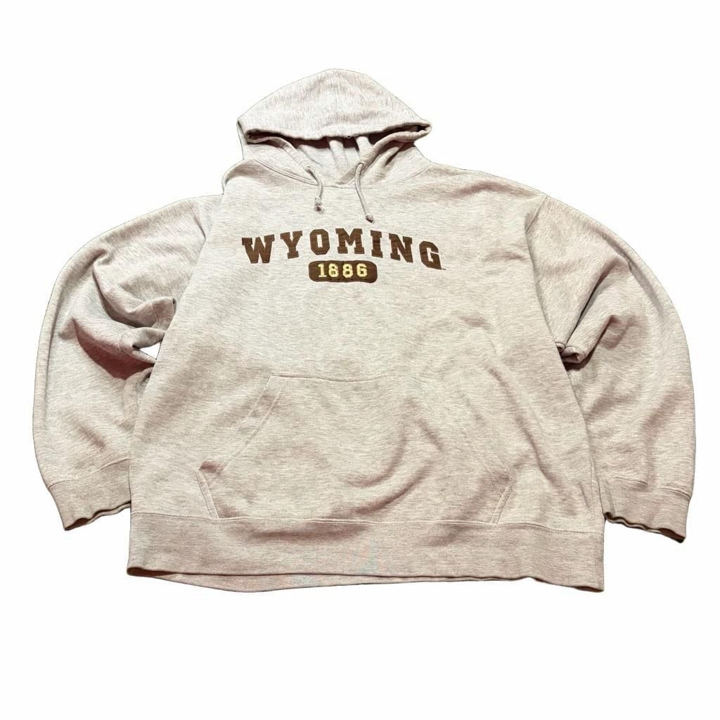 J. America Wyoming 1886 Hoodie Size XL Gray Cotton Blend Applique 2