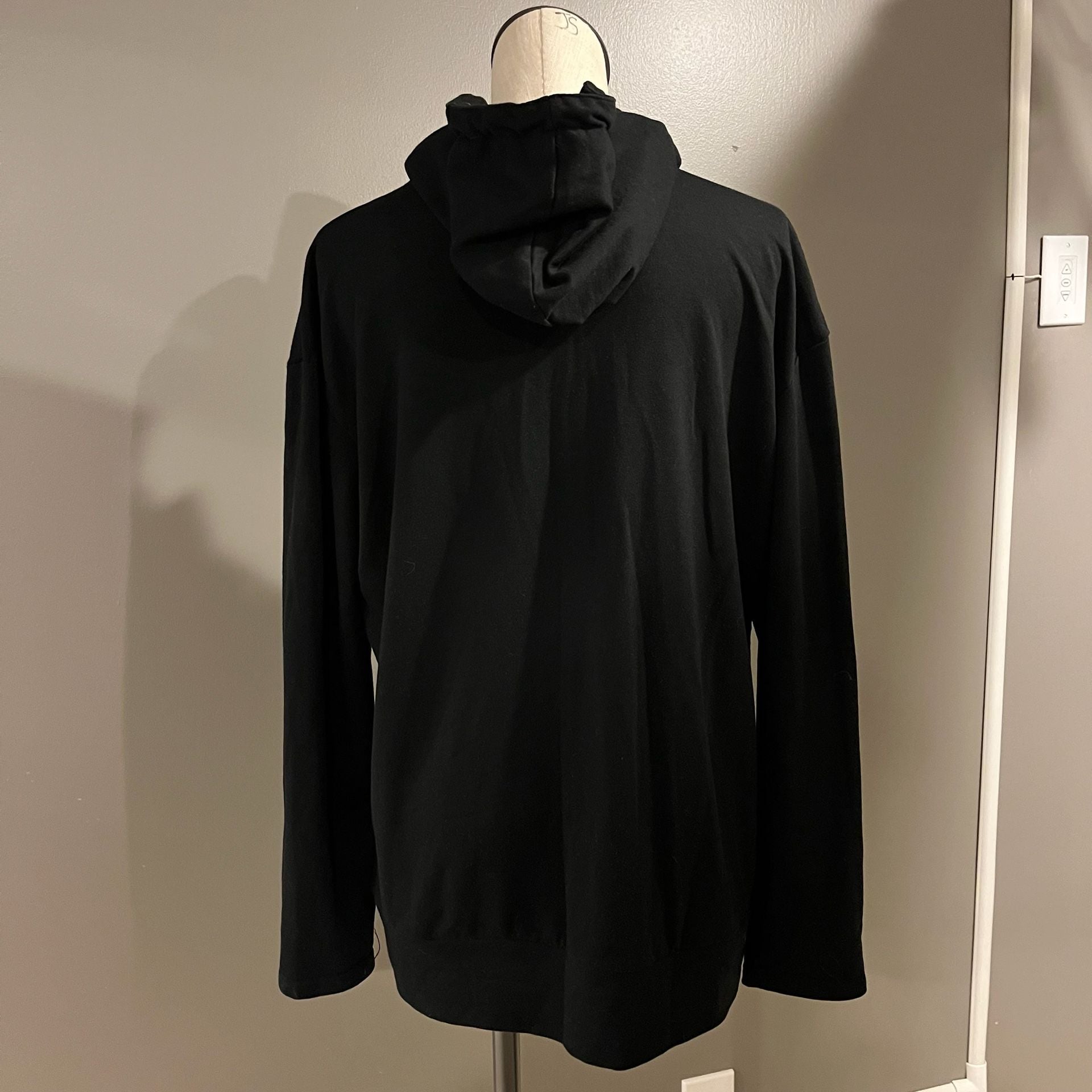 Unbranded Black Quarter Zip Hoodie Pullover XL 8