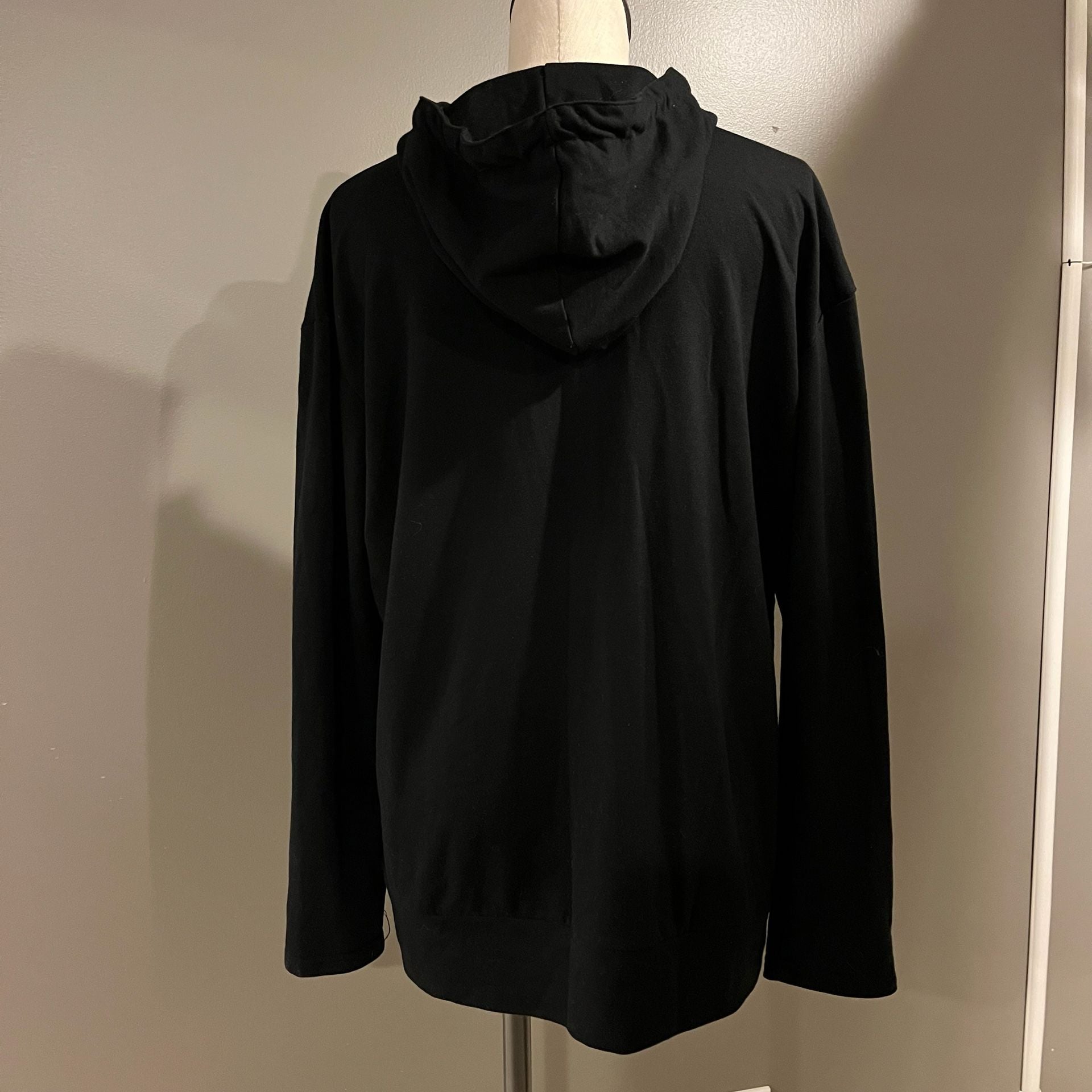 Unbranded Black Quarter Zip Hoodie Pullover XL 9
