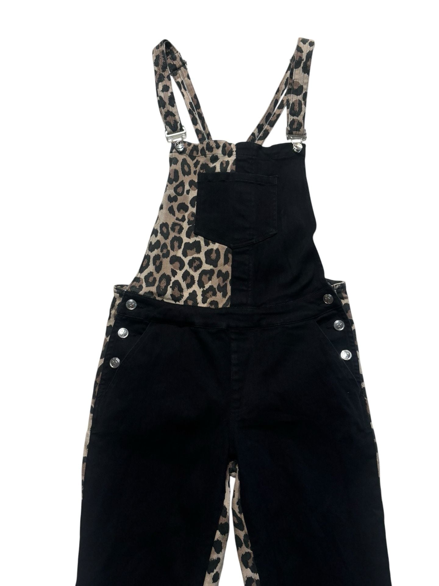 Current Mood Overalls Size S Black Leopard Print Dungarees 4