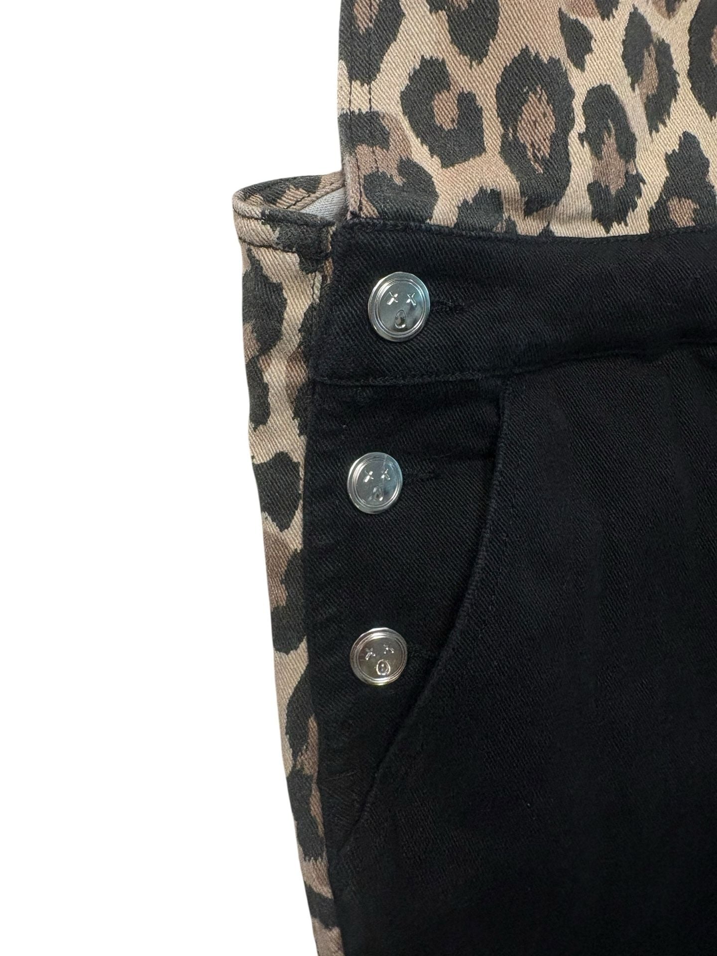 Current Mood Overalls Size S Black Leopard Print Dungarees 9