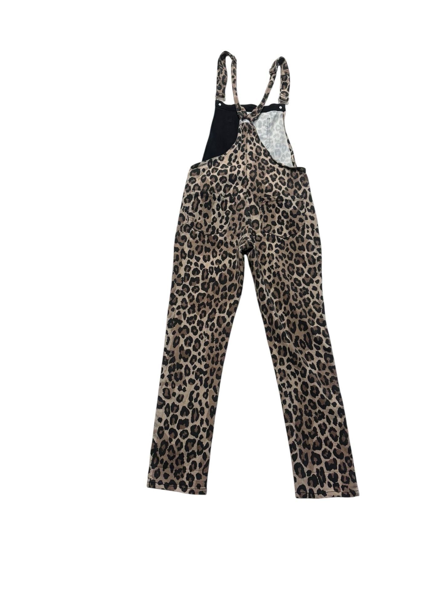 Current Mood Overalls Size S Black Leopard Print Dungarees 3