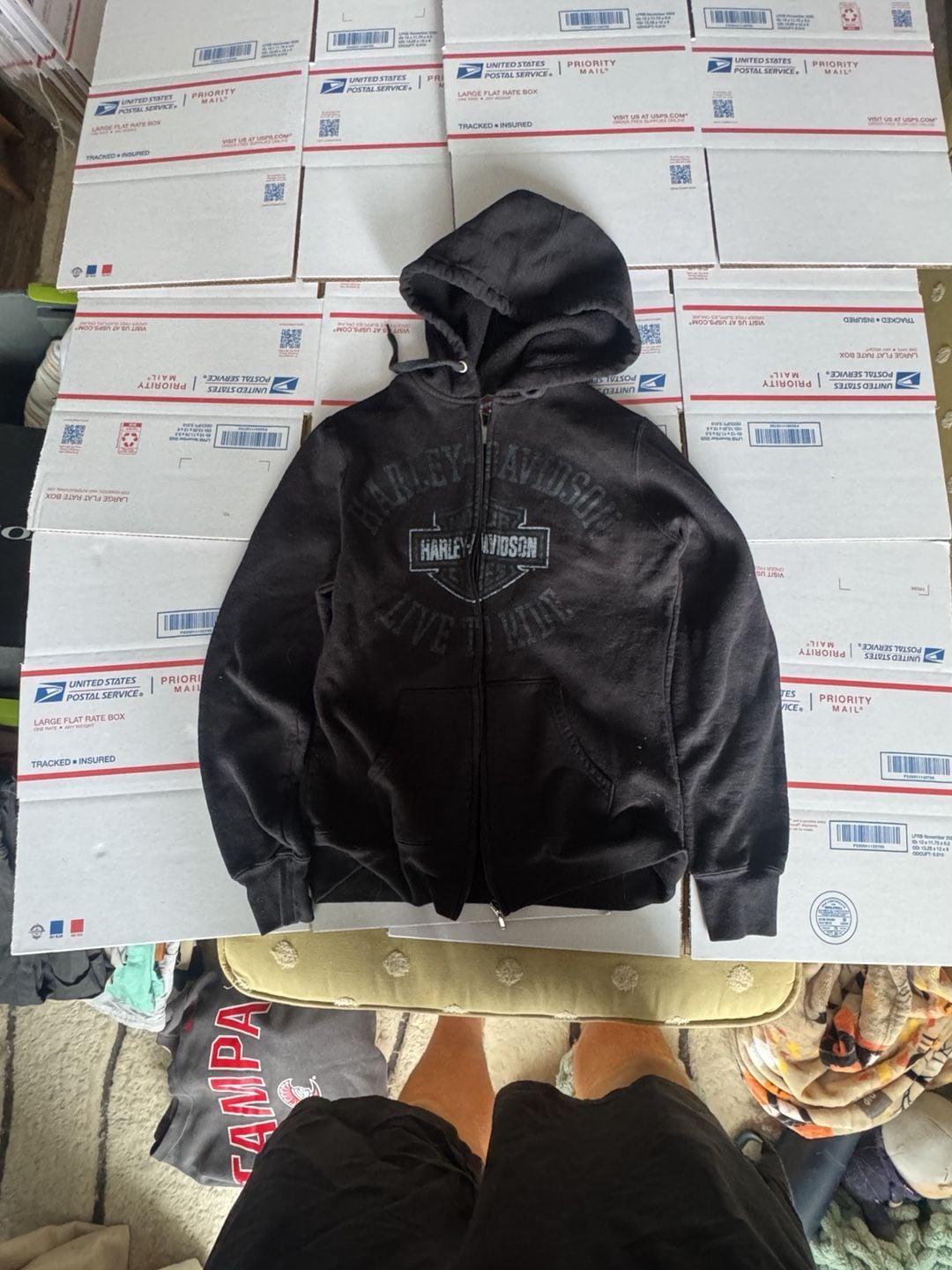 Harley Davidson Gainesville Florida Zip Up Hoodie Size S 2