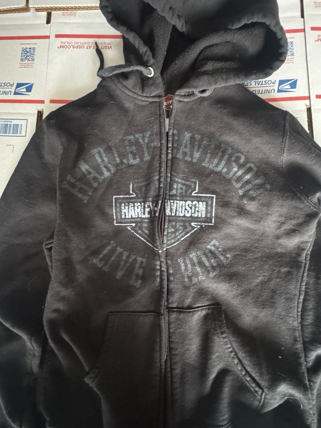 Harley Davidson Gainesville Florida Zip Up Hoodie Size S 3