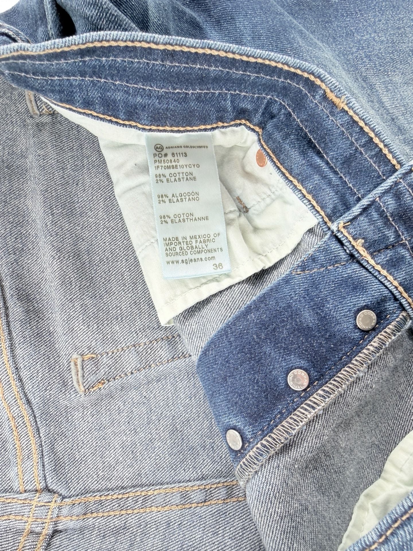 NWT AG Adriano Goldschmied Felix Jeans Men 36 Japanese Denim Vintage Straight 8