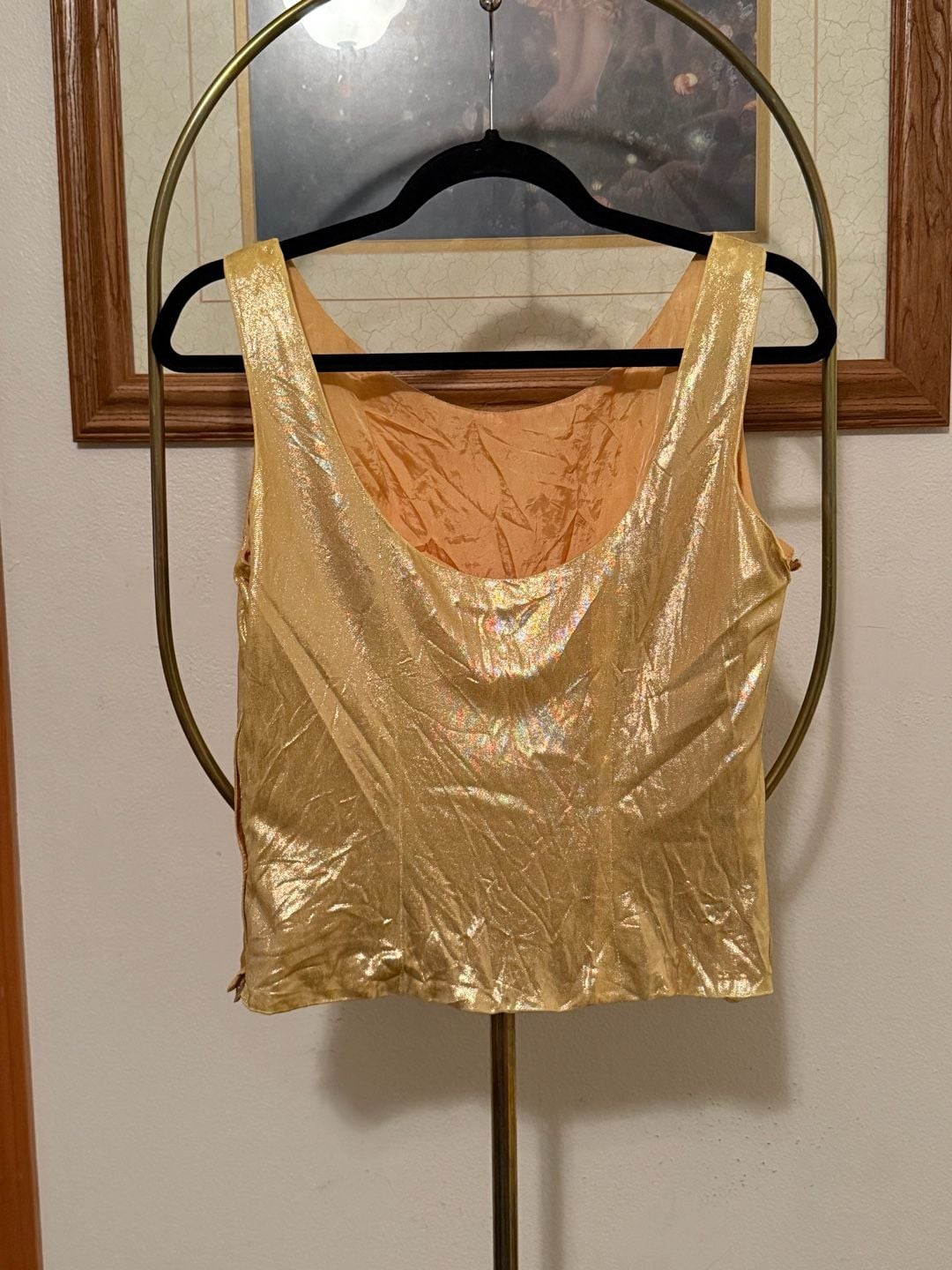 Gotham Original Vintage Gold Metallic Tank Top 3