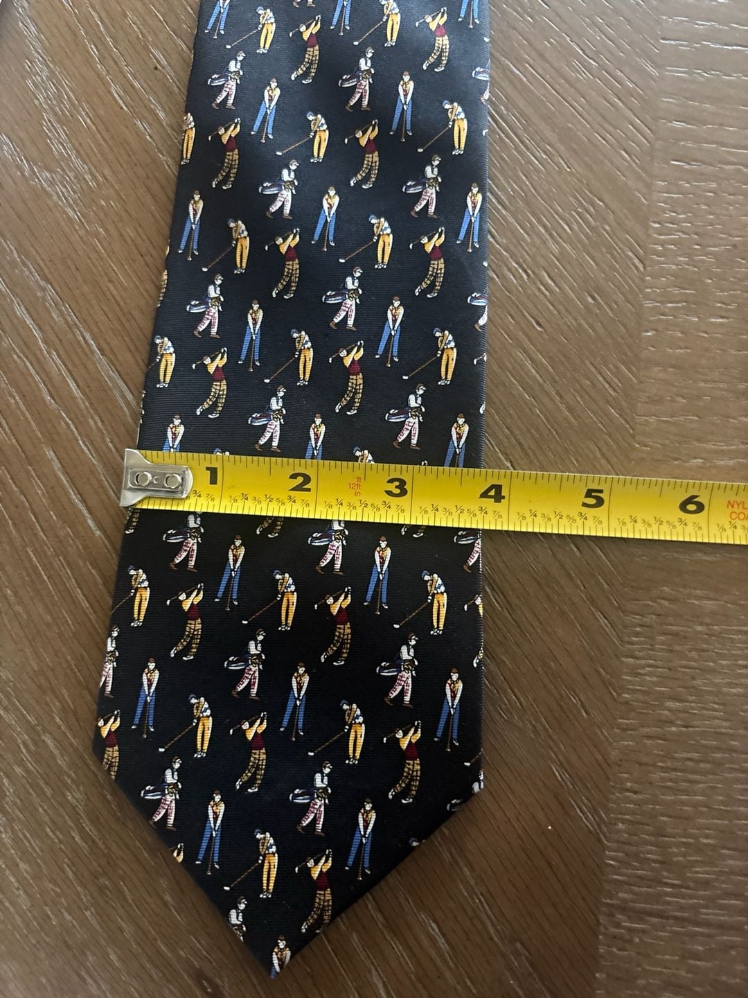 Vintage Umberto Bossi Golf Tie All Silk Italian Novelty Necktie 3