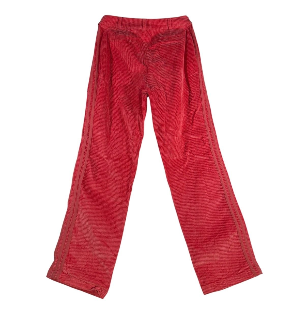 Adidas Corduroy Pants Size M Pink/Coral Wide Leg Trousers 3