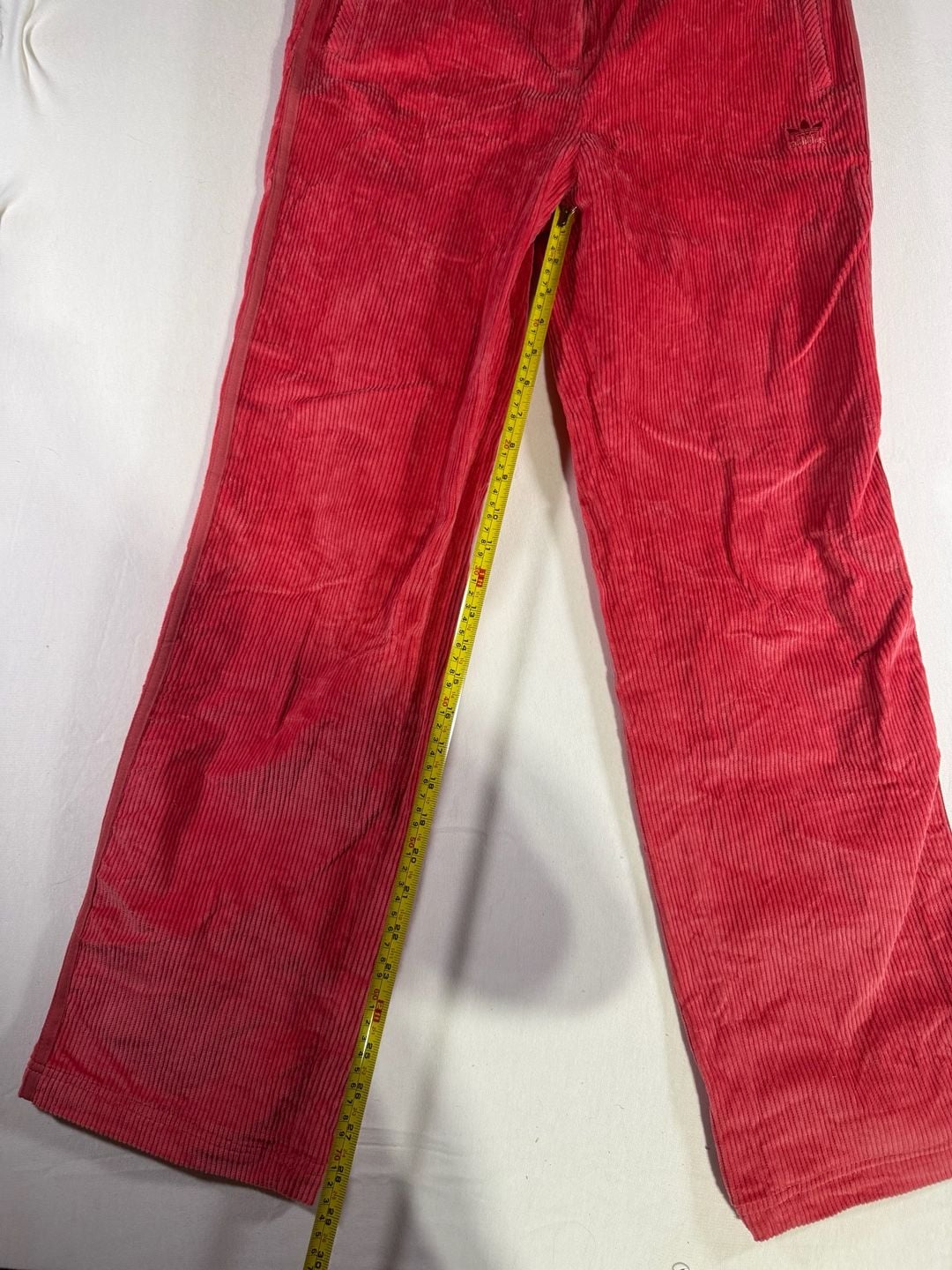 Adidas Corduroy Pants Size M Pink/Coral Wide Leg Trousers 6