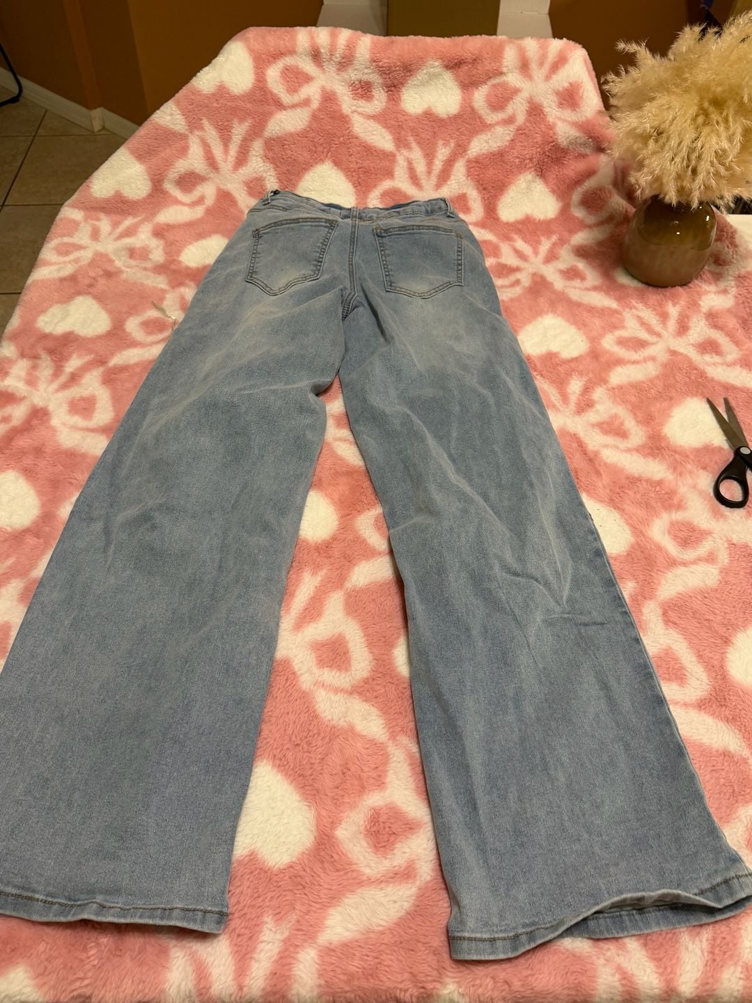 Zoë by Zoë Phoebe Lace-Up Wide Leg Jeans Size 5 Light Wash 5