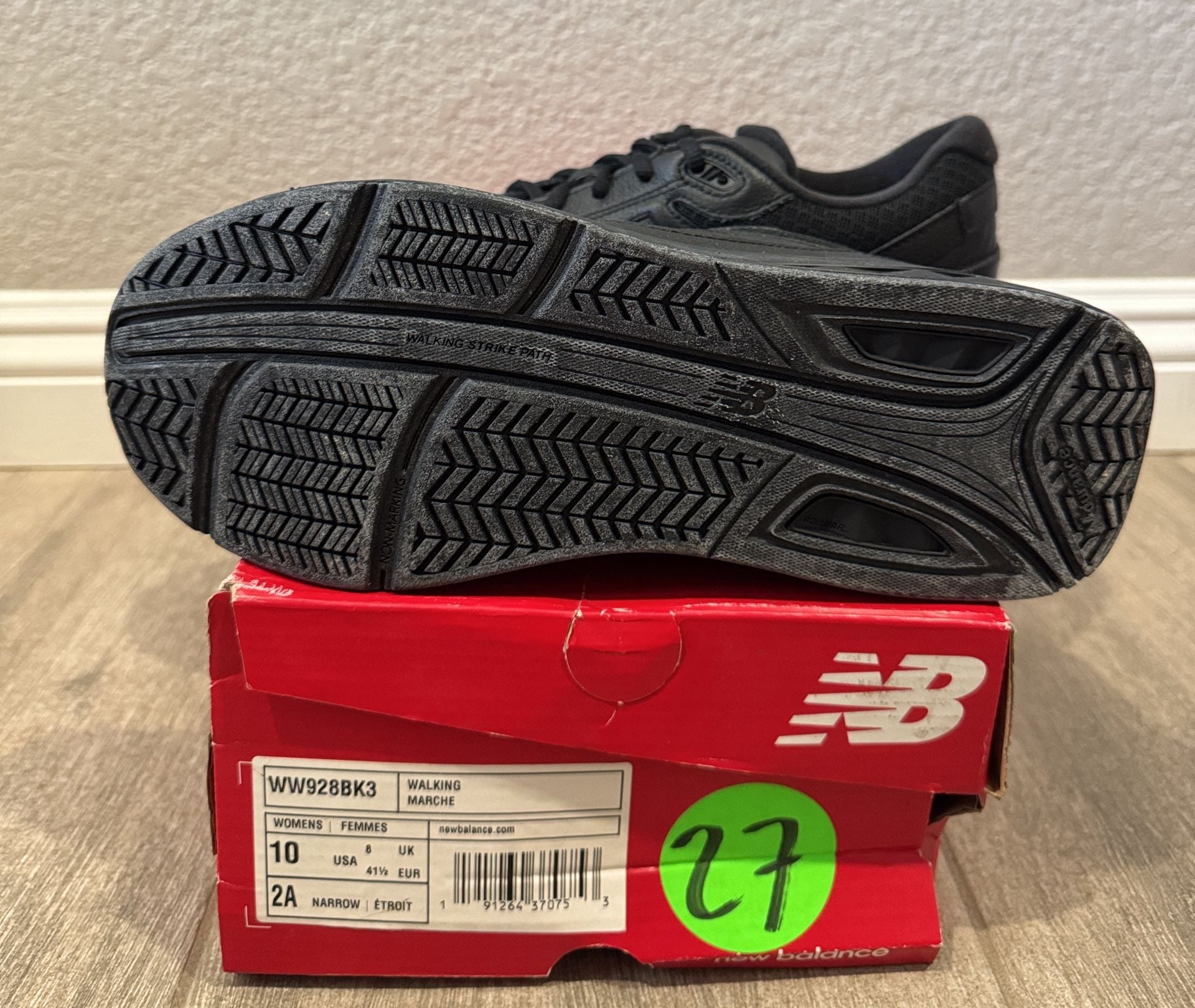 Brand New women New Balance WW928v3 Walking Shoes Size 10 2A Narrow Black Leather 4