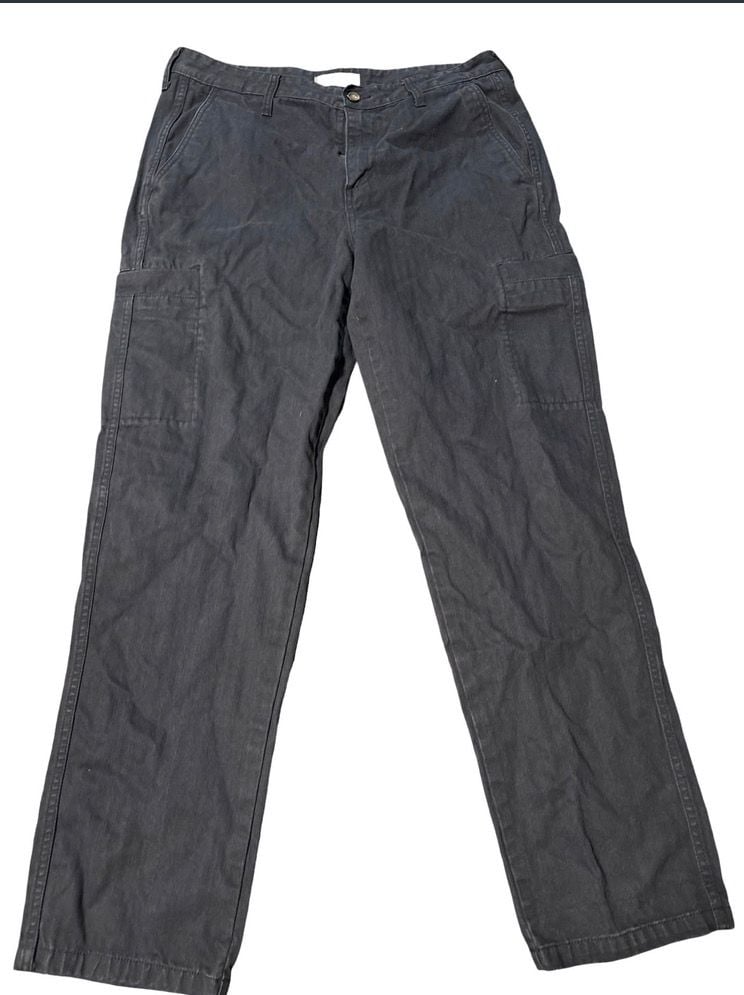 Everlane Men’s 38 Navy Blue Organic Cotton Cargo Pants Utility Straight Leg 2
