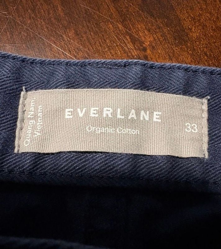 Everlane Men’s 38 Navy Blue Organic Cotton Cargo Pants Utility Straight Leg 5