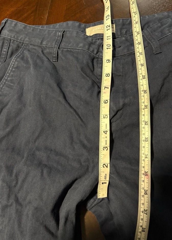 Everlane Men’s 38 Navy Blue Organic Cotton Cargo Pants Utility Straight Leg 7