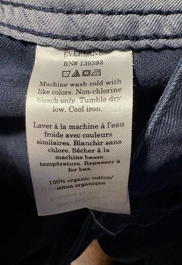 Everlane Men’s 38 Navy Blue Organic Cotton Cargo Pants Utility Straight Leg 9
