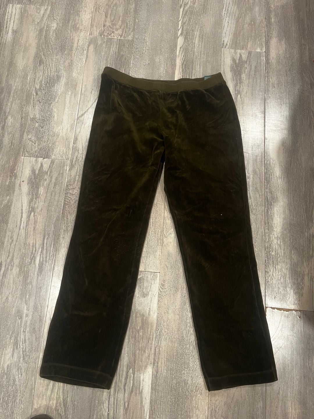 Lauren Ralph Lauren Velour Tracksuit Matching Set Olive Green 6