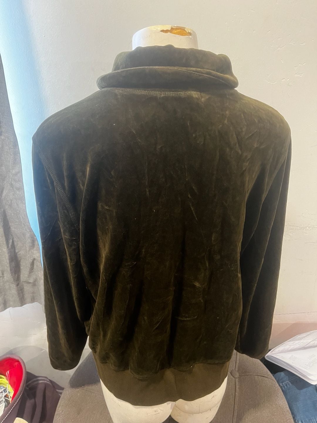 Lauren Ralph Lauren Velour Tracksuit Matching Set Olive Green 7