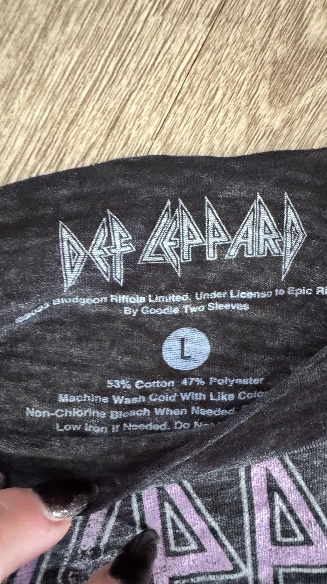 Goodie Two Sleeves Def Leppard Tour 1988 T-Shirt Size L Black 3