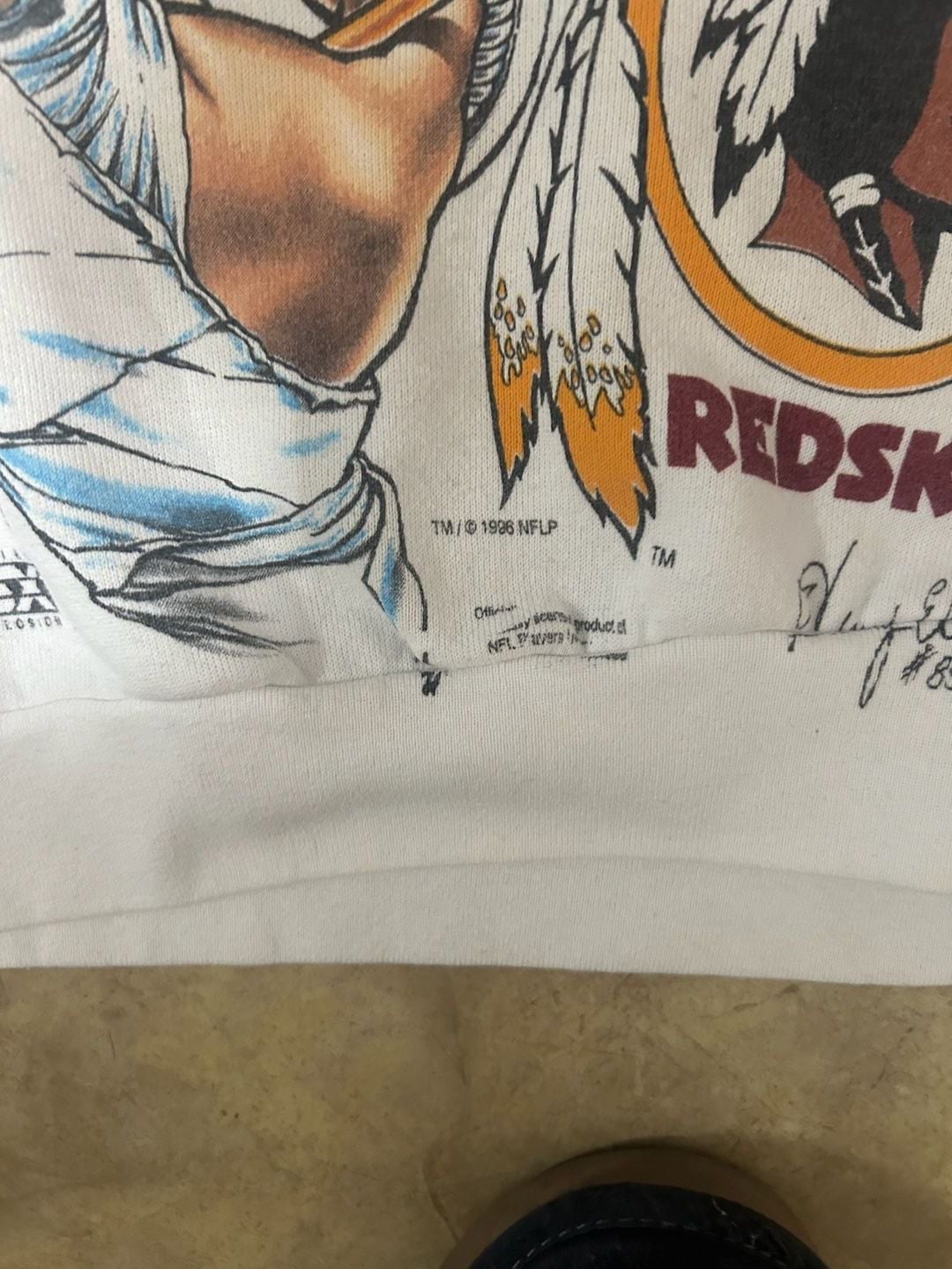 Delta Washington Redskins Sweatshirt Size L Vintage 1986 3