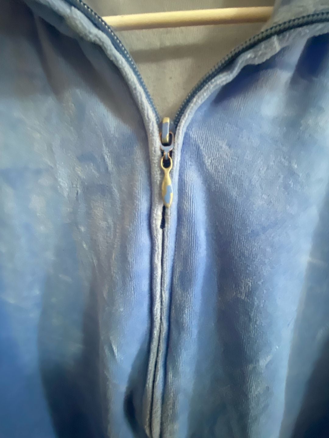 Jane Ashley Velour Tracksuit Size 2X Blue Full Zip Jacket And Pants 3