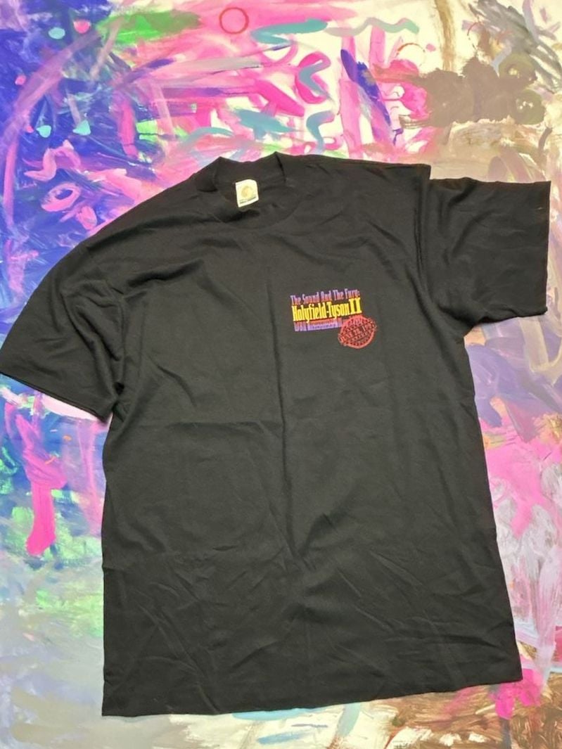 MGM Grand Holyfield Tyson II T-Shirt Size XL Black Vintage 1993 Boxing 3